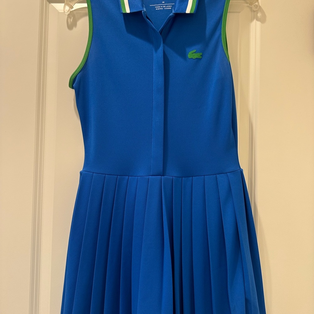 Lacoste Royal Blue Dress with Green Trim
